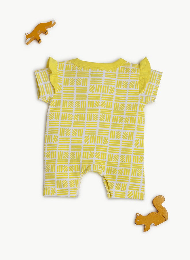 Bontots Infant Girls Organic Cotton Ruffle Romper - Image 3